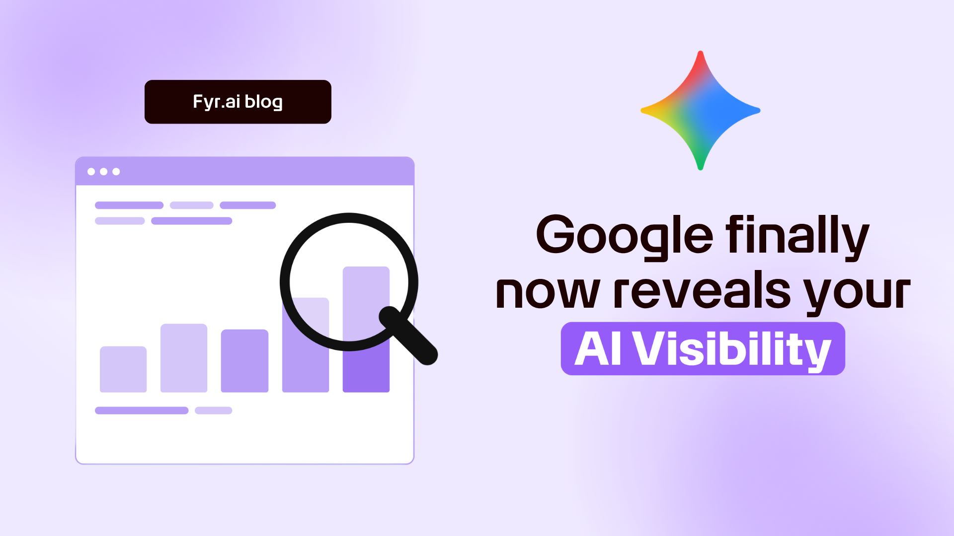 Header for blog post "Google finally shows your AI Visibility"